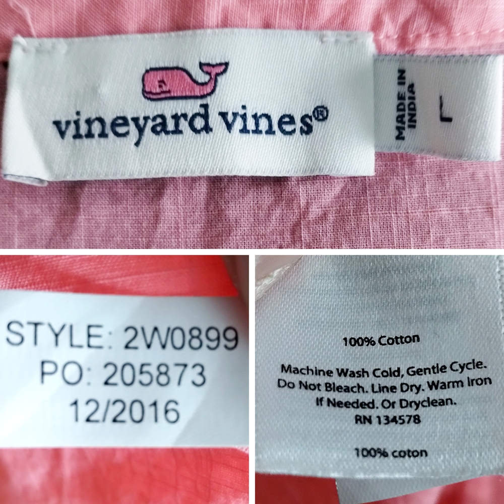 Vineyard Vines Pink Split-Neck Tunic Top - Picture 2 of 8